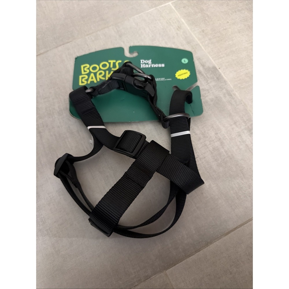 Boots & Barkley Reflective Step-In Dog Harness Large Black Up To 90 Lbs